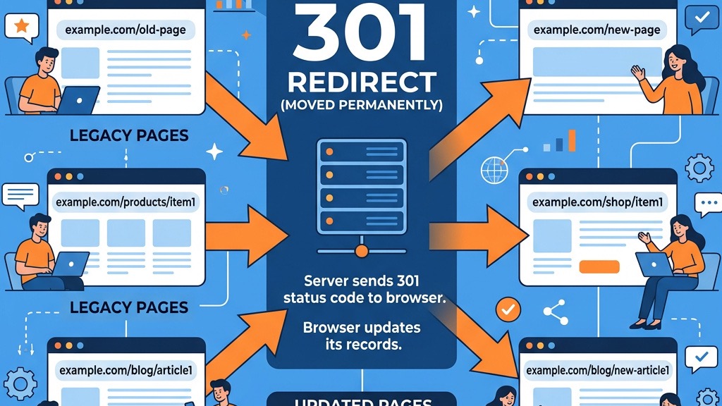 Setting up 301 redirects after migration