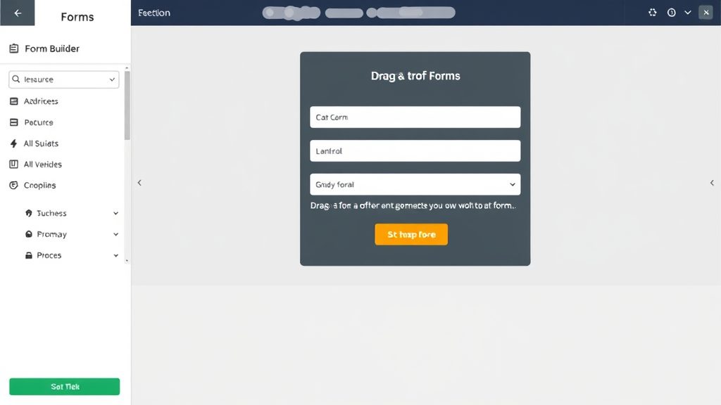 Drag and drop form builder with fields on a web page
