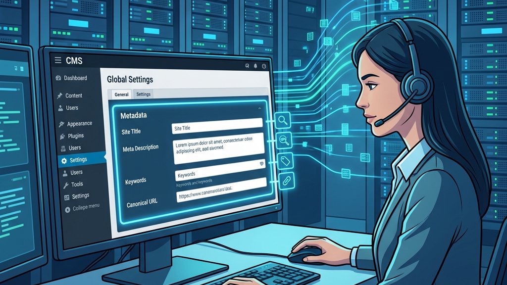 Configuring global metadata settings in Joomla admin panel
