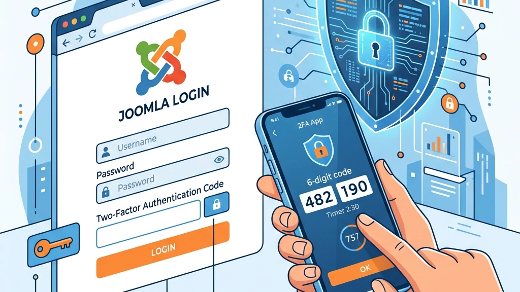 Joomla two factor authentication login screen with smartphone verification code