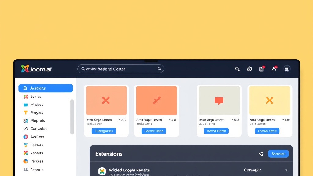Joomla CMS admin dashboard interface