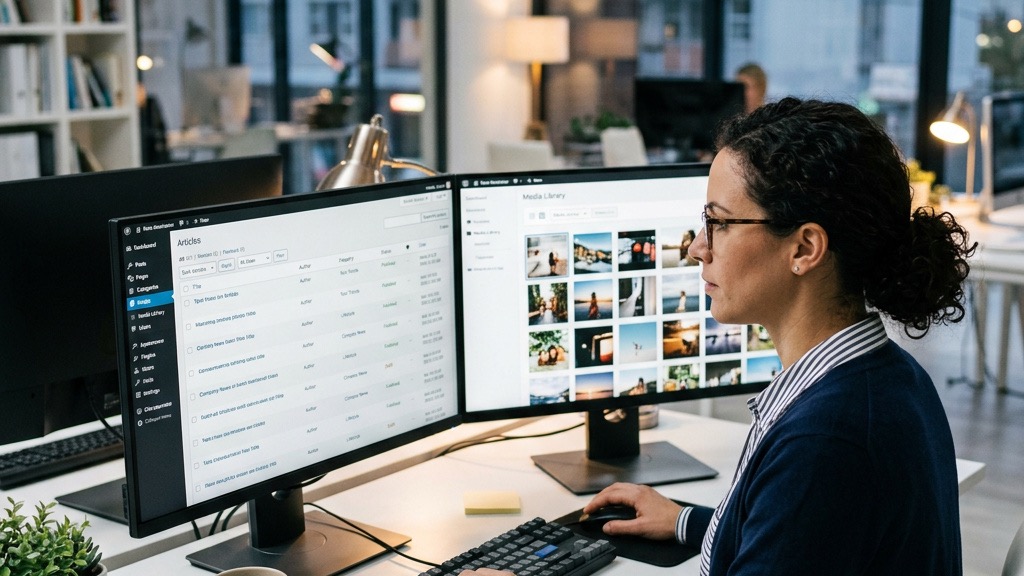 Joomla content management backend