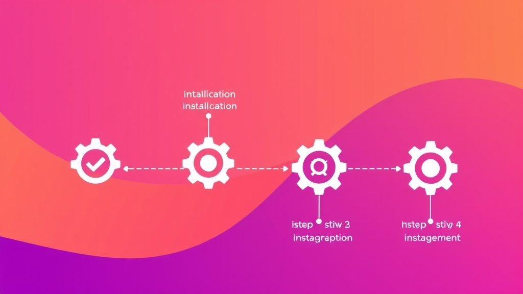 Software setup workflow with connected configuration steps