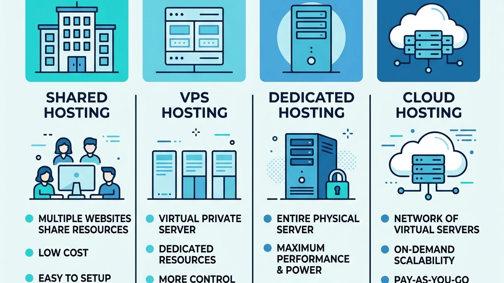 Comparison of Joomla hosting types shared VPS dedicated cloud