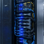 Joomla web hosting server rack in a modern data center