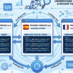 Joomla multilingual SEO hreflang and URL structure overview infographic