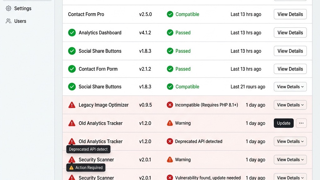 Running the Joomla pre-update compatibility check