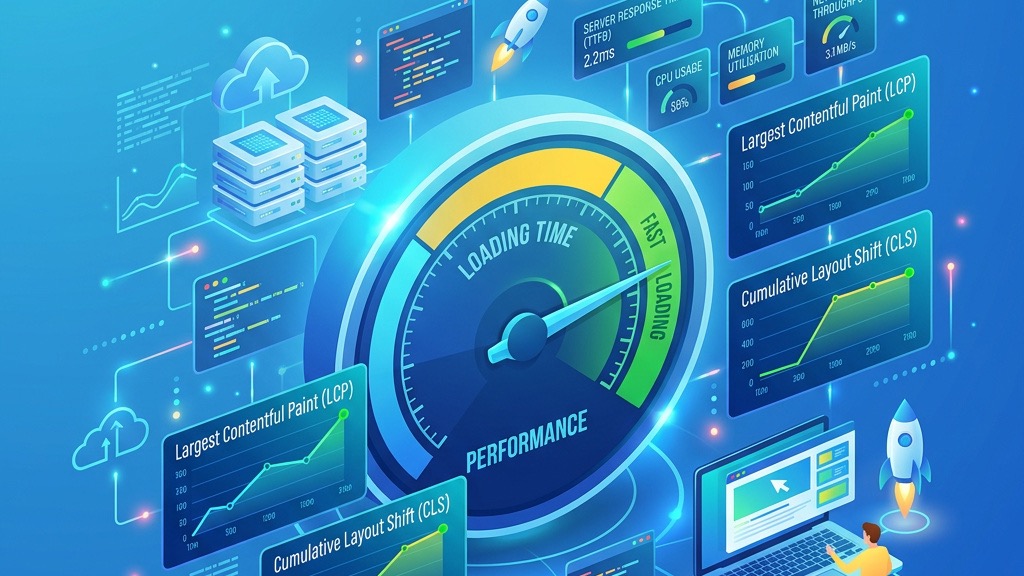 Website speed optimization and Core Web Vitals metrics
