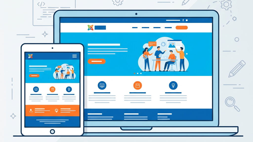 Free Joomla templates displayed on multiple device screens
