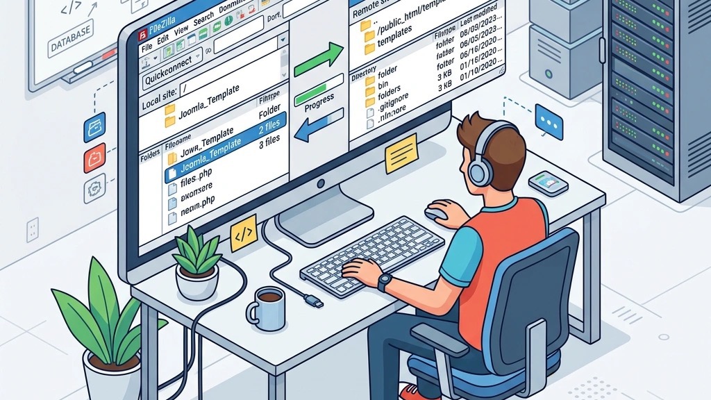 Installing Joomla template via FTP with FileZilla