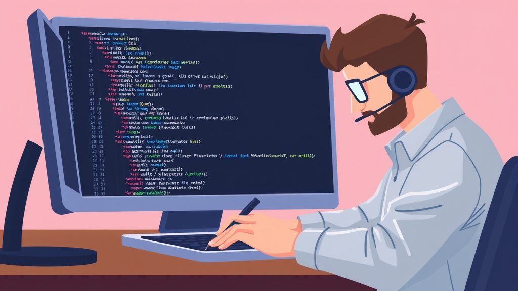 Developer writing PHP code for a Joomla module