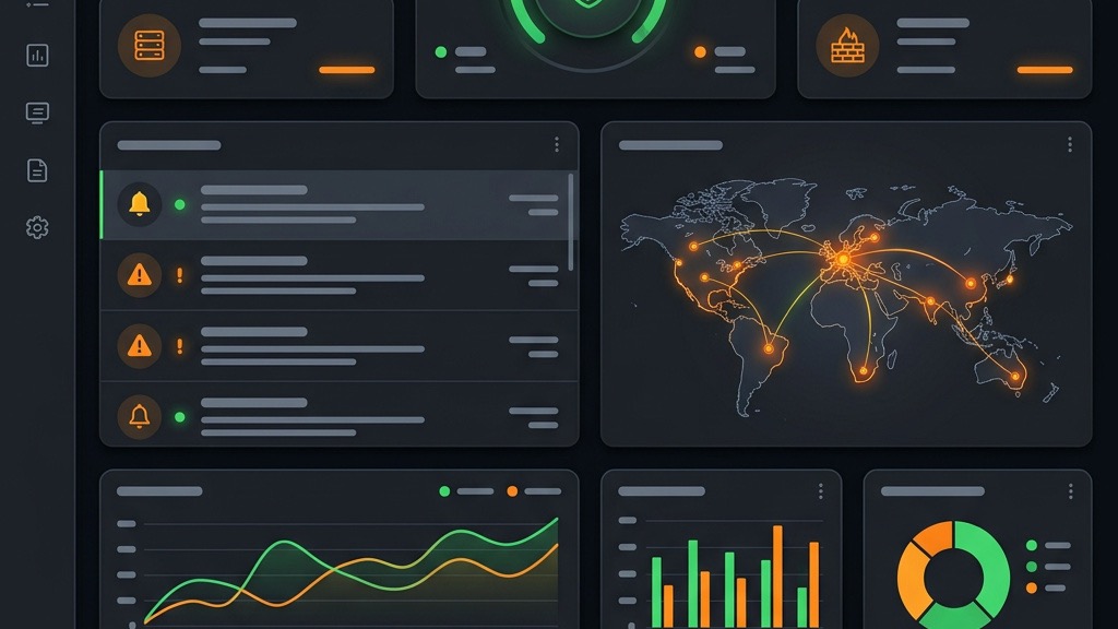 Security monitoring dashboard with alerts