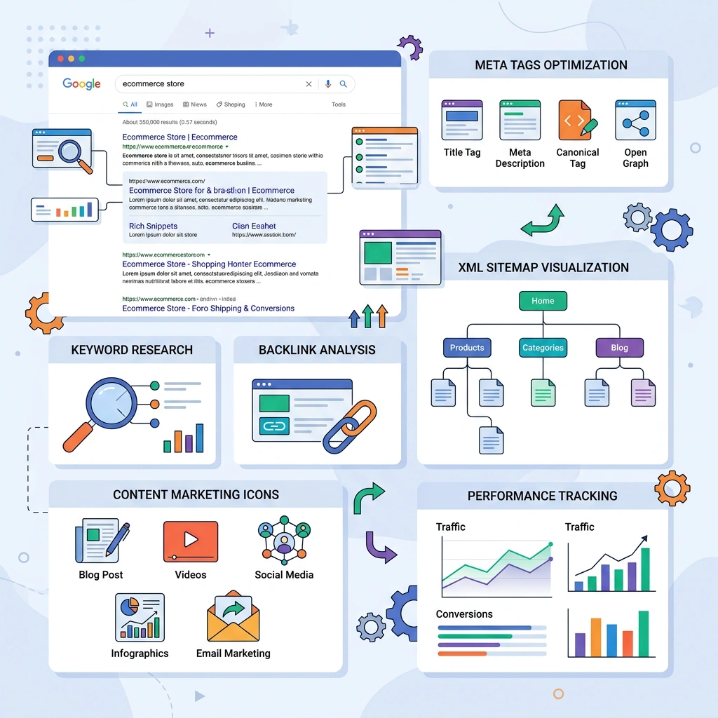 SEO and marketing tools for ecommerce platforms