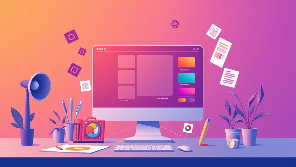 Designer customizing website template with layout tools