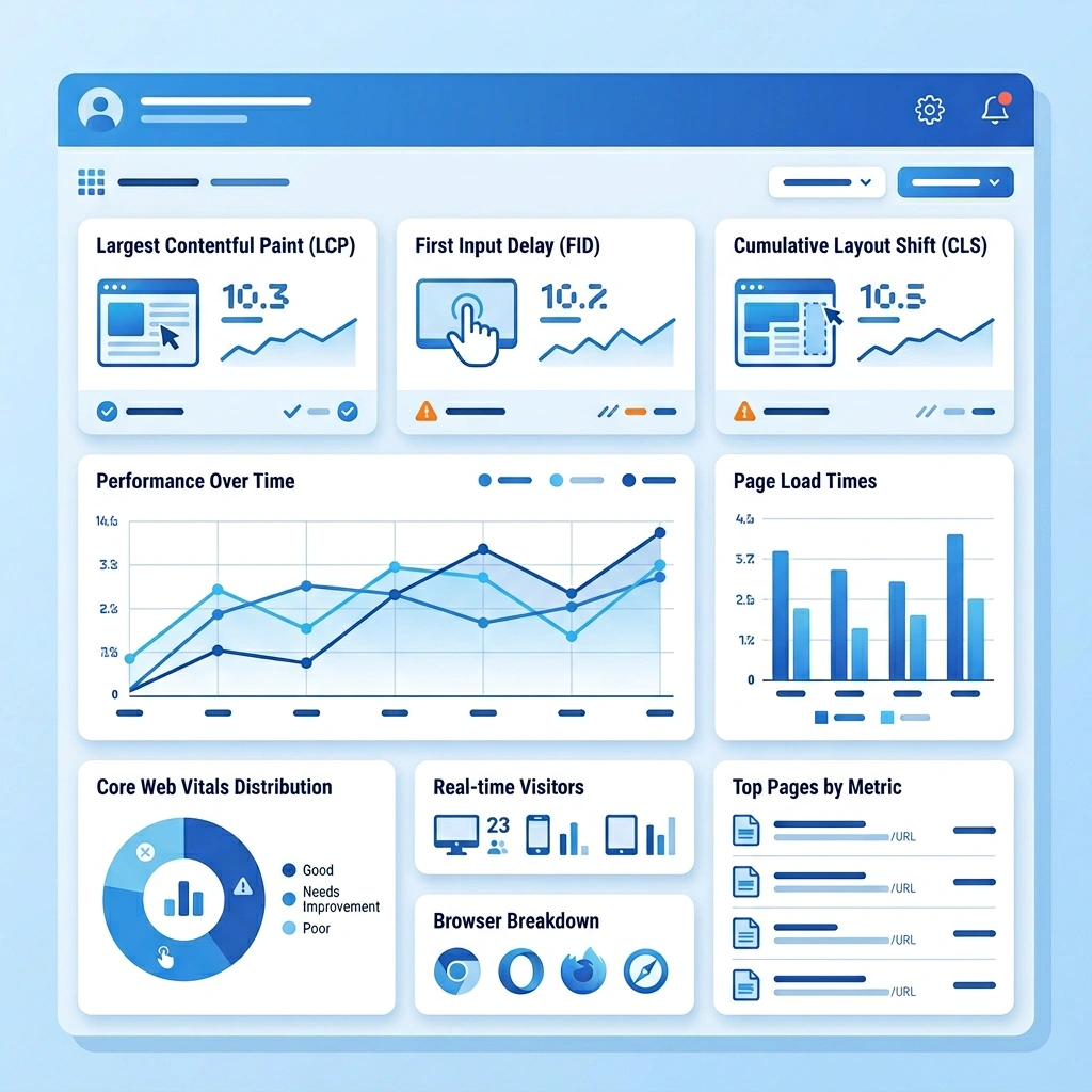 Joomla Core Web Vitals performance monitoring