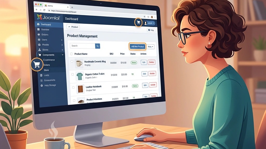 Setting Up a Joomla Online Store Dashboard