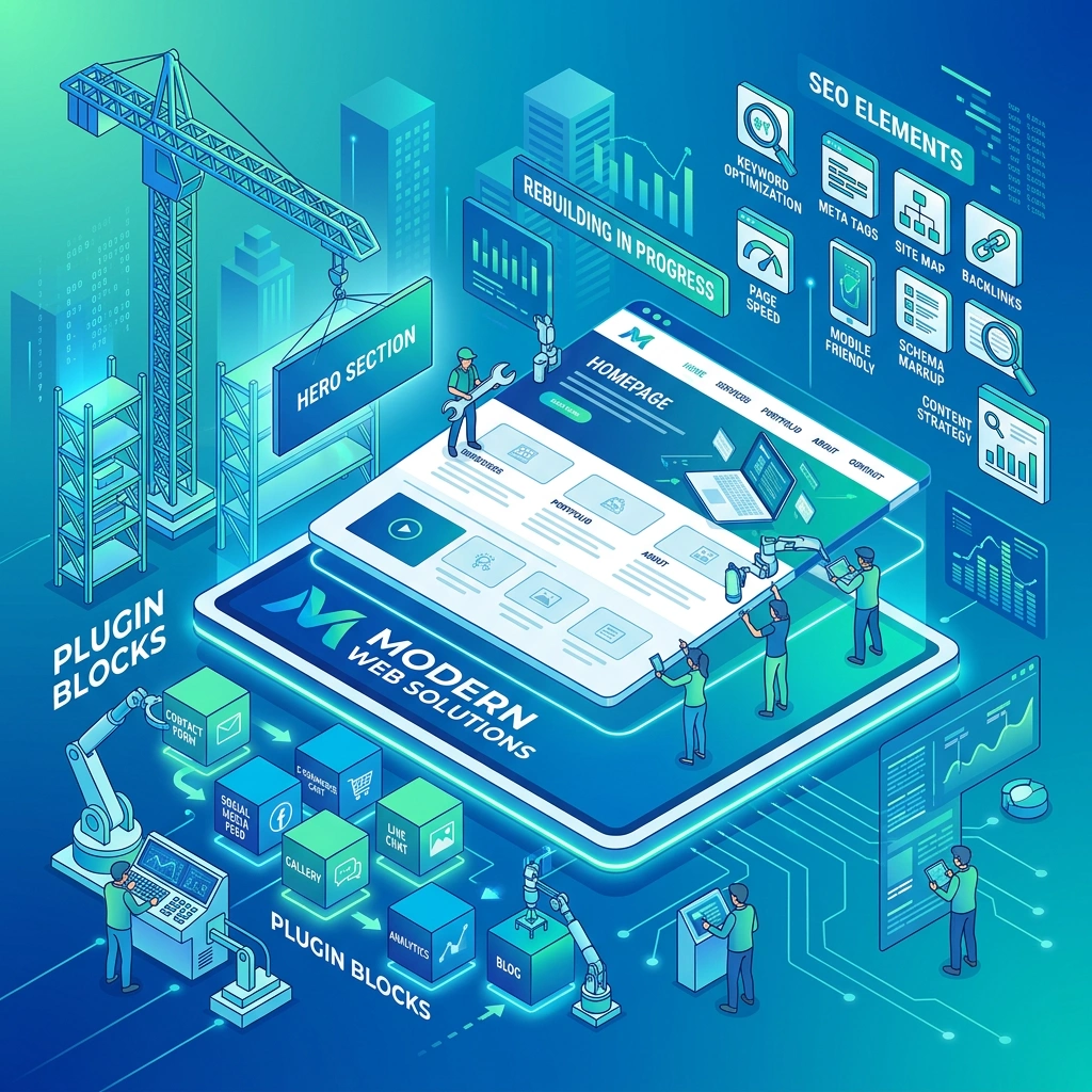 Website rebuild with plugins and SEO elements