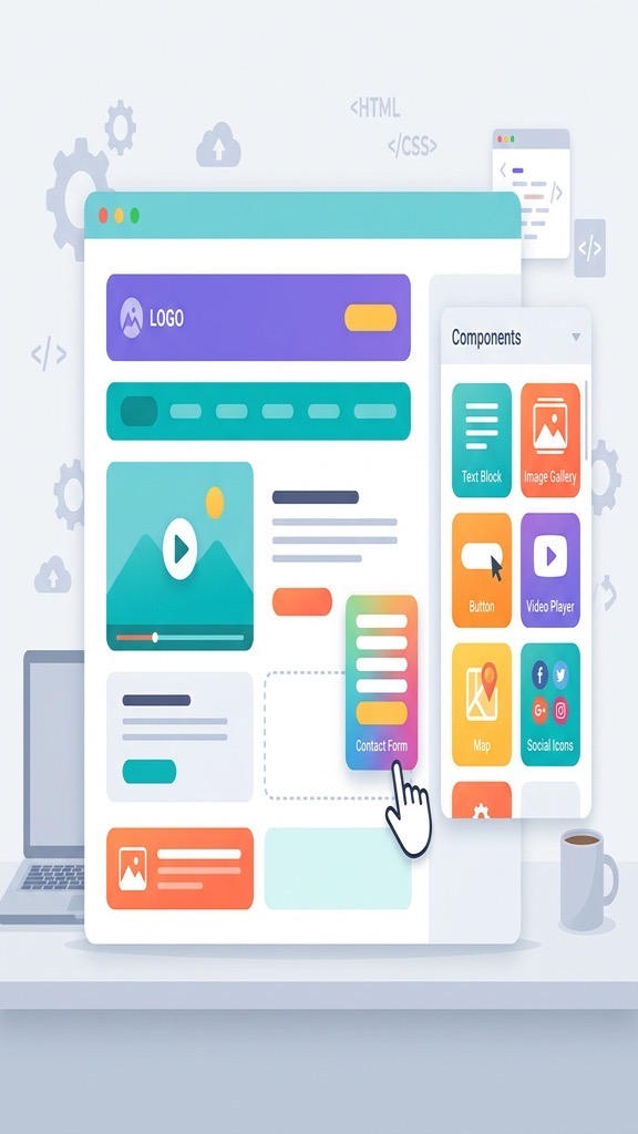 Wix drag and drop website editor with visual building blocks