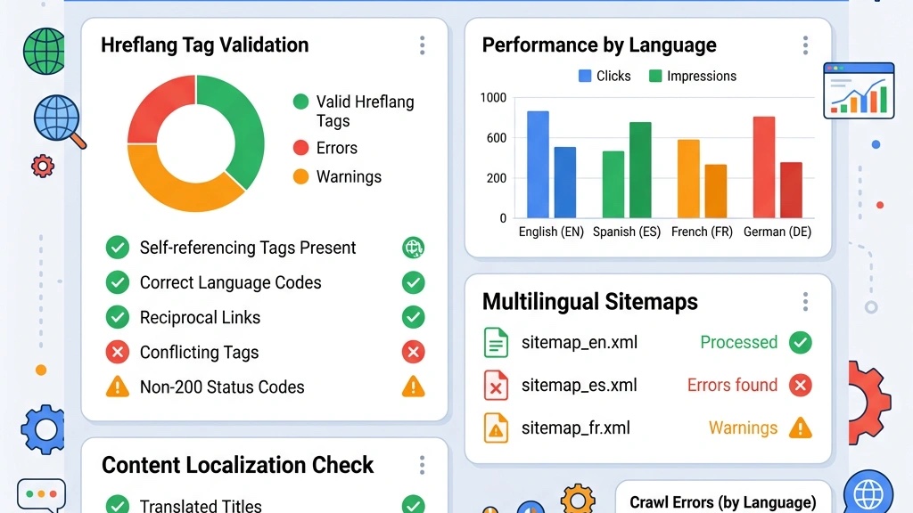 Google Search Console international targeting report for multilingual SEO validation